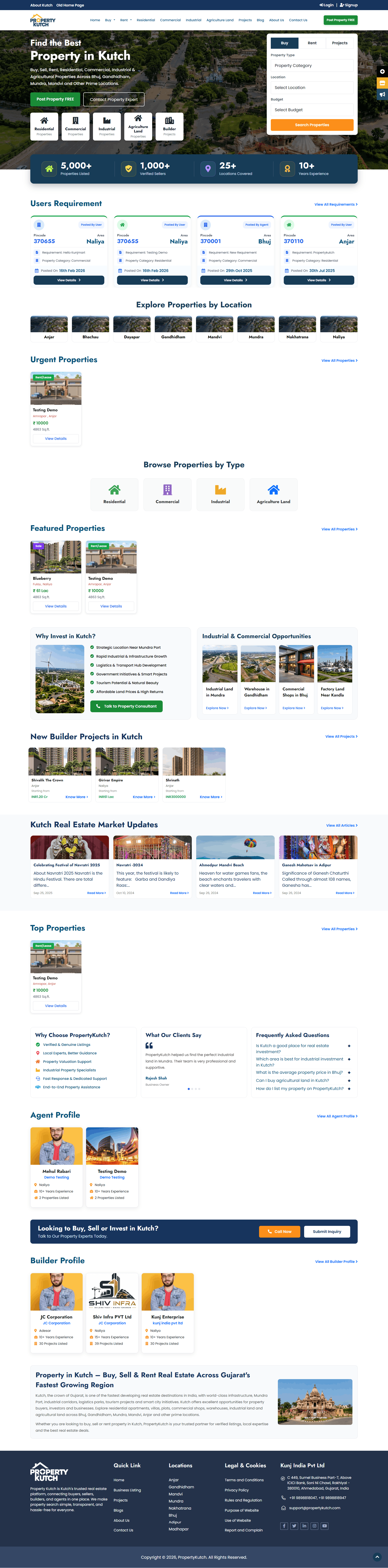 PropertyKutch homepage preview